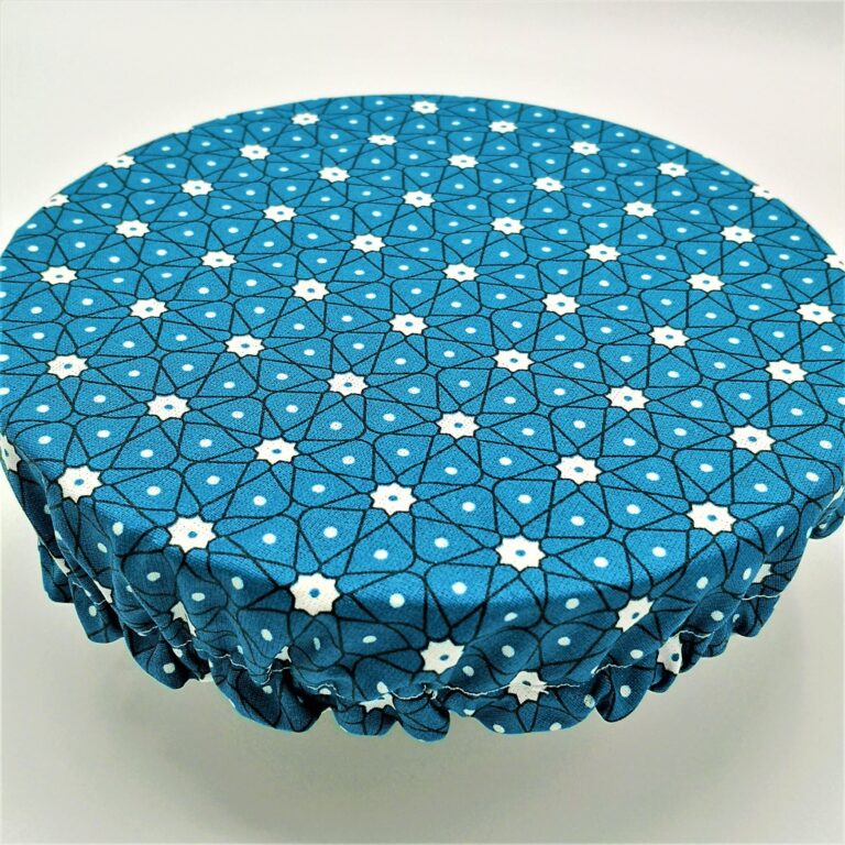 Charlotte M étoiles pois fond bleu