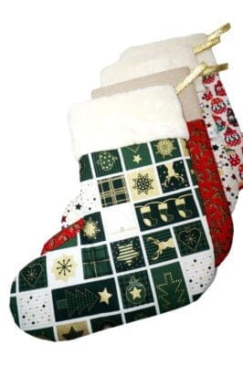 Chaussette de Noël personnalisée au prénom, faite main en France