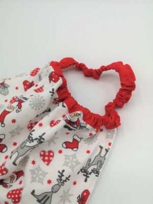 Serviette de table élastiquée de Noël pour enfant, faite main