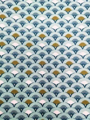 Tissu - Coton - Ecailles céladon