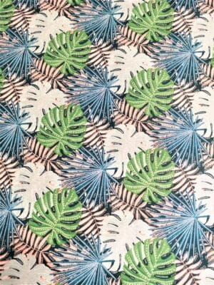 Tissu - Coton - Feuilles monstera