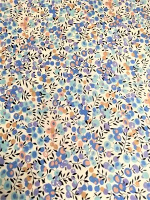 Tissu - Coton - Liberty Wiltshire bleu et mauve