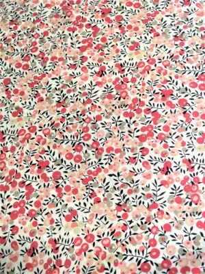 Tissu - Coton - Liberty Wiltshire rose et gris