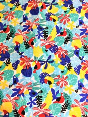 Tissu - Coton - Perroquets