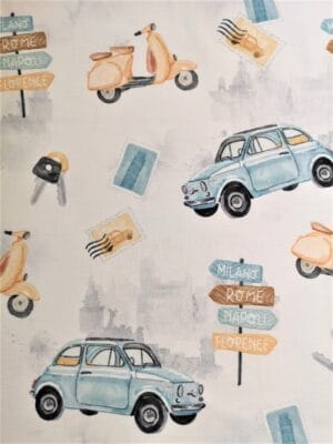 Tissu - Coton - Voyage en Italie