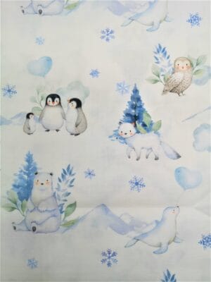 Tissu - Designer - Animaux de la banquise