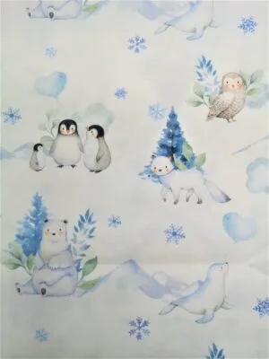 Tissu - Designer - Animaux de la banquise