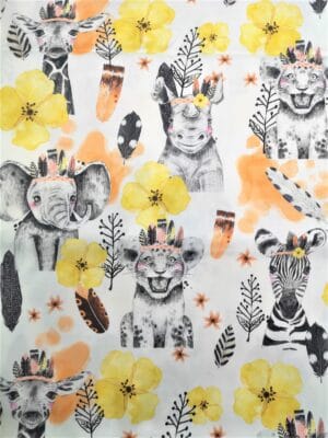Tissu - Designer - Savane indien jaune