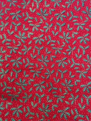 Tissu - Noël - Houx-houx