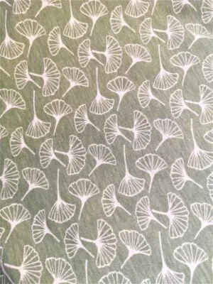 Tissu - PUL- Gingko vert