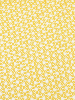 Tissu - PUL- Motif graphique moutarde