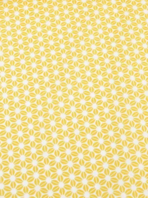 Tissu - PUL- Motif graphique moutarde