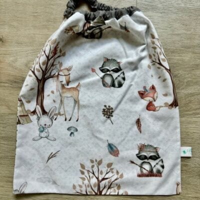 Serviette elastique maternelle animaux des bois bohèmes