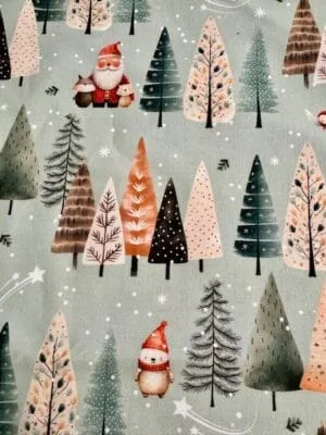 Tissu - Designer - Forêt Noël enchanté